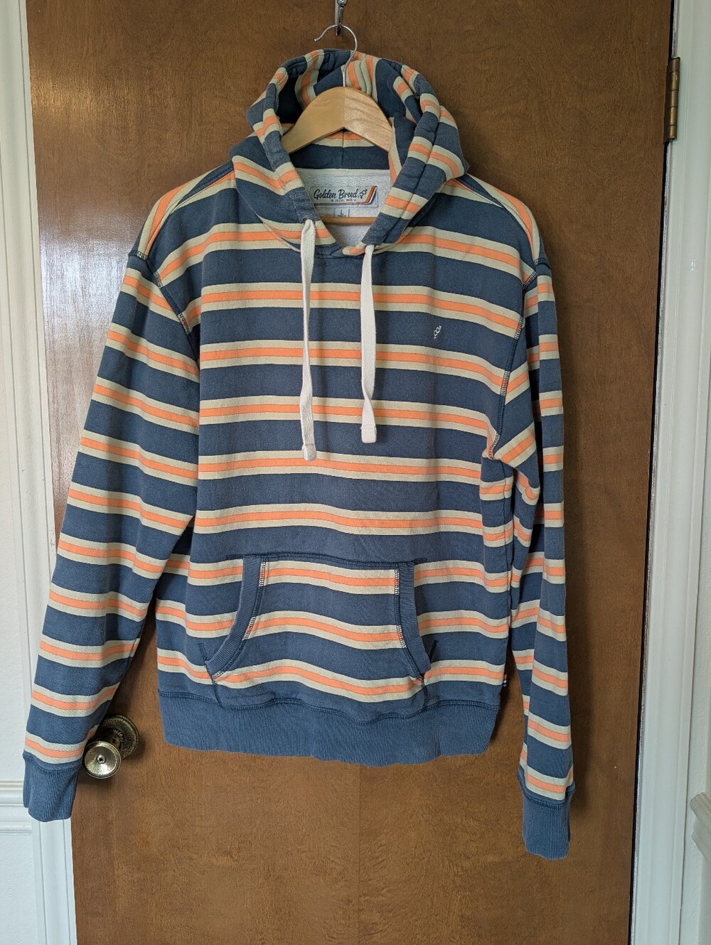 Golden Breed Australia Blue Orange Striped Surfer Hoodie